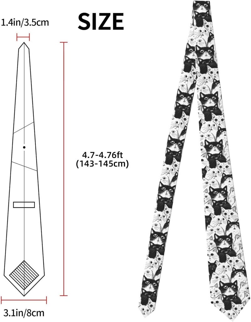 Yilad Tie for Men and Boy Novelty Fun Full Print Men's Necktie Skinny Fashion Narrow Wide - Image 2
